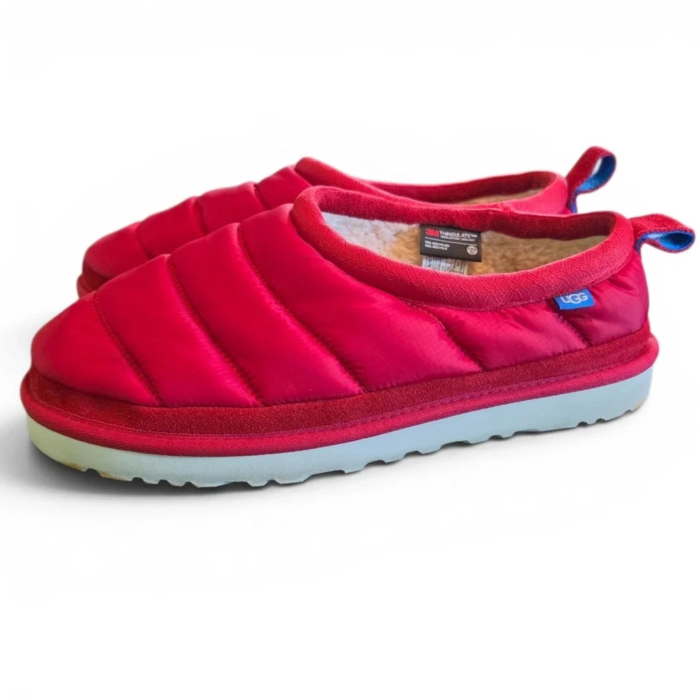 UGG Tasman LTA Red Quilted Puffer Slippers 3M Thinsulate Mens Size 11 SN 1127735